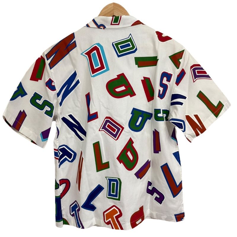 Cleaned Louis Vuitton Nba Collaboration Short Sleeve Shirt M White Men's Used