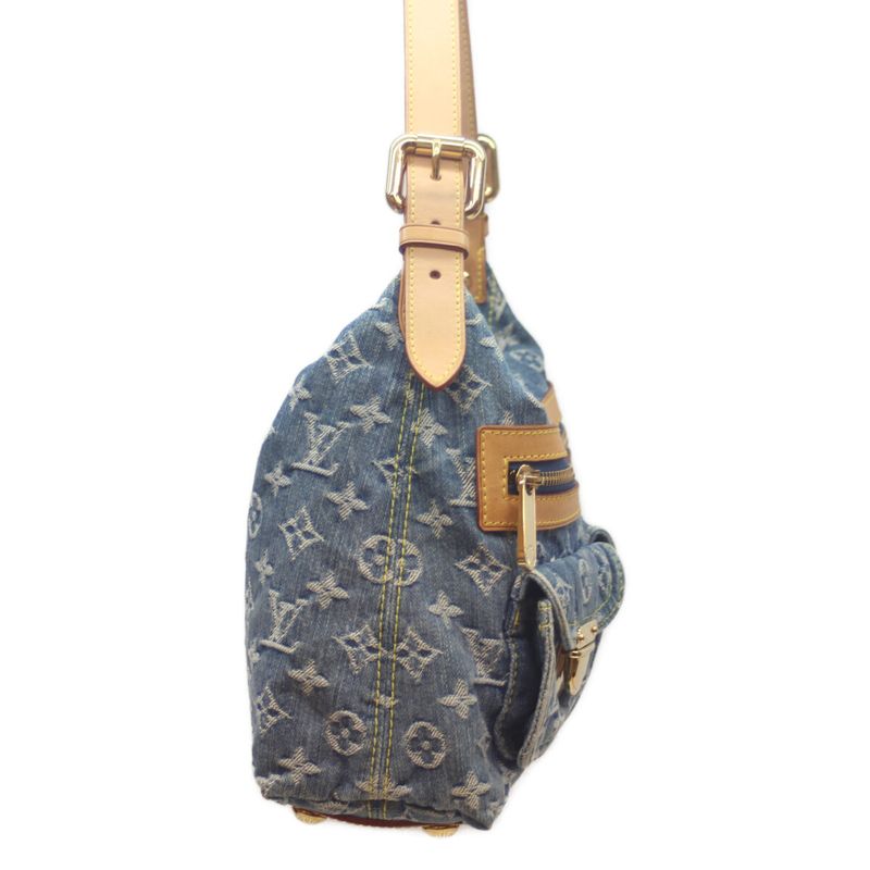 Louis Vuitton 05 M95049 Monogram Denim Baggy PM Long Strap