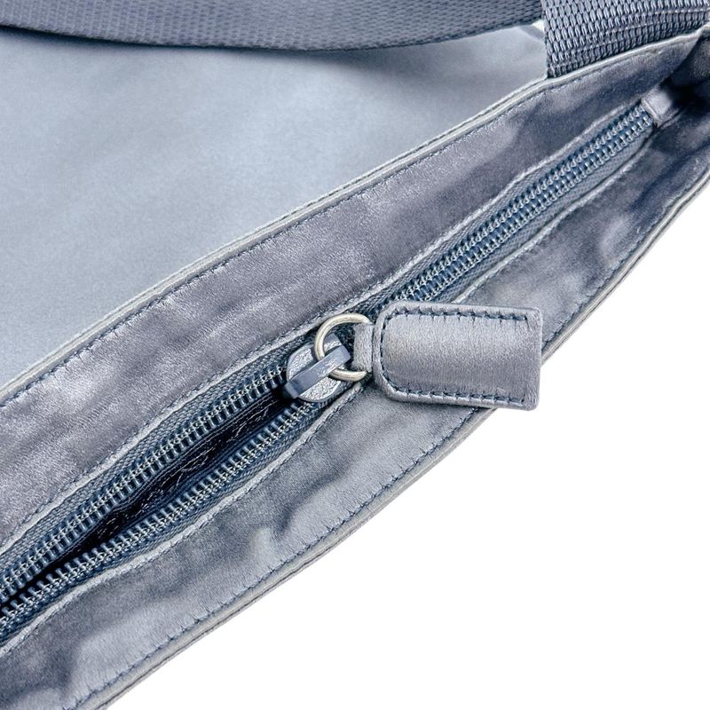 Prada Triangle Logo Pochette Silk Satin Shoulder Bag Prada Light Gray