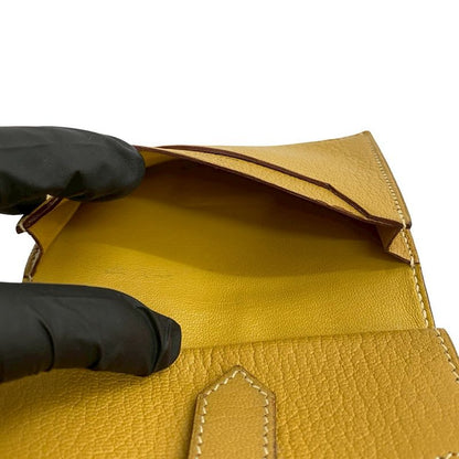 Hermes Hermes Bearn Mini Chevre Leather Card Case Business