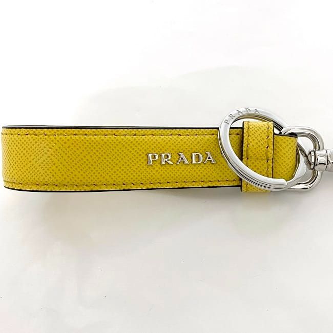 Prada Key Holder Ec22841 Yellow 2pp68t Never Used Excellent Condition