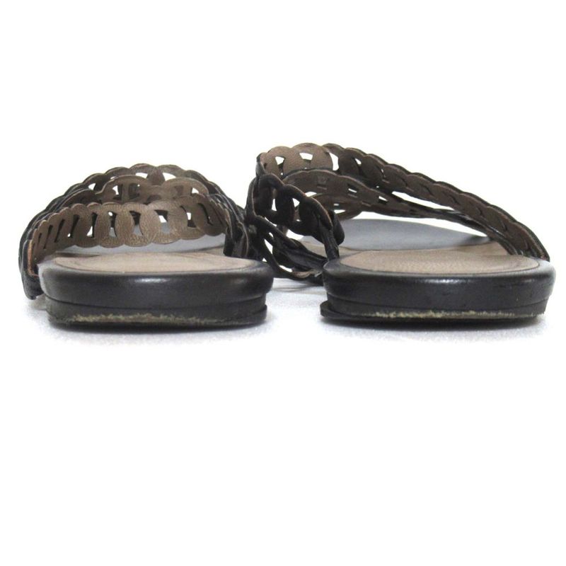 Good Hermes Rivage Chaine D'ancre 5-Strand Leather Flat Sandals Size 35