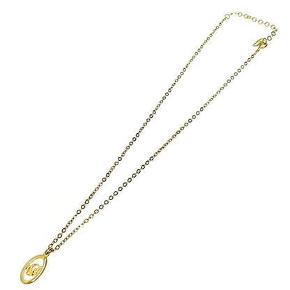 Christian Dior GP Dior Logo Oval Necklace Women's Gold 363000 Necklace