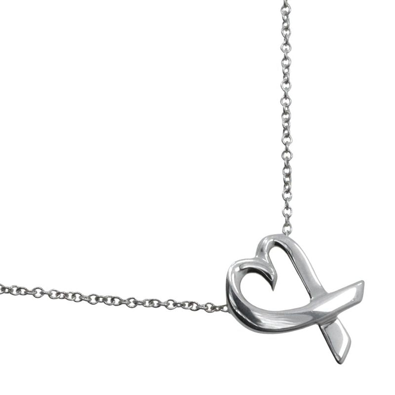 Tiffany & Co Loving Heart Paloma Picasso 925 Silver Ladies 2.1g Necklace