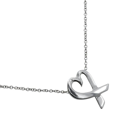 Tiffany & Co Loving Heart Paloma Picasso 925 Silver Ladies 2.1g Necklace