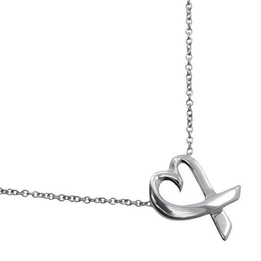 Tiffany & Co Loving Heart Paloma Picasso 925 Silver Ladies 2.1g Necklace