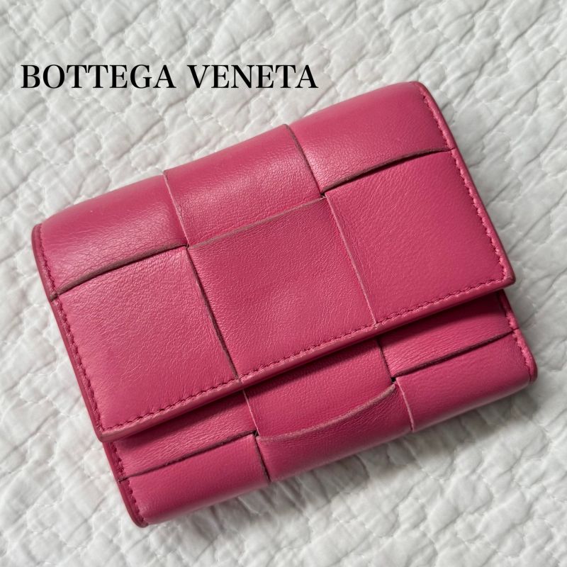 Bottega Veneta Trifold Wallet Cassette Intrecciato Ladies Leather Compact