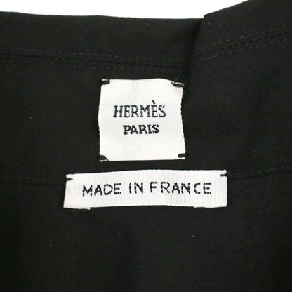 Hermes 23ss Sleeveless Cotton Shirt Dress 3e0565dt Black 42