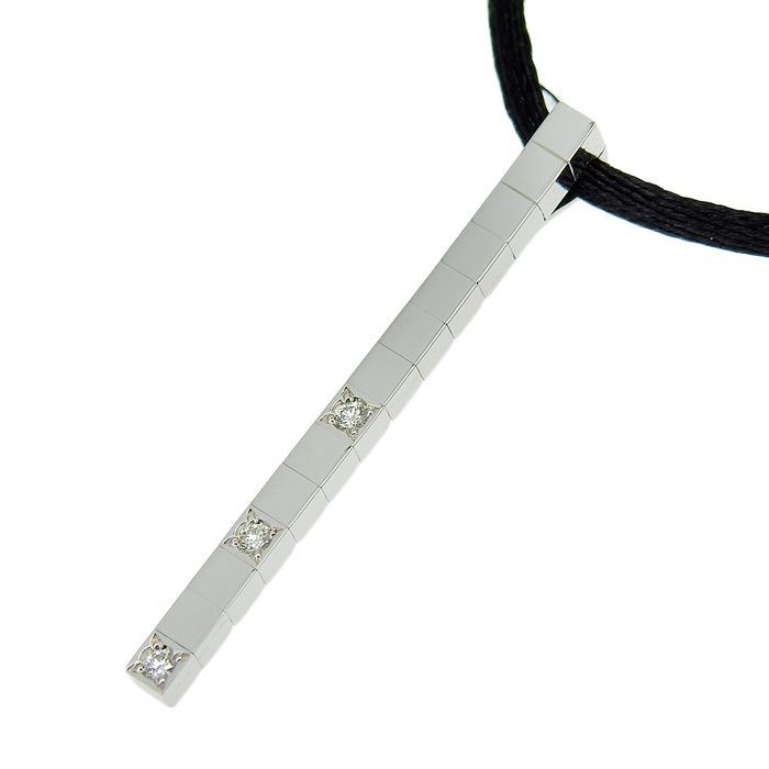 Cartier Lanier 3P Diamond Necklace 18K White Gold 750 White Gold Diamonds