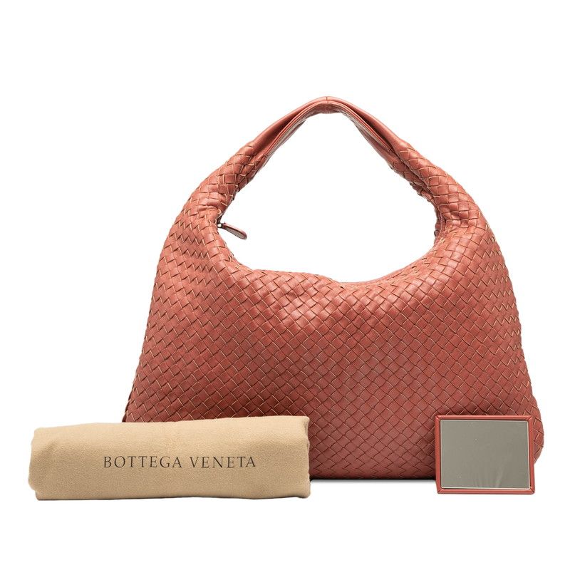 Bottega Veneta Intrecciato One Shoulder Bag Brown Leather Women Bottega Veneta