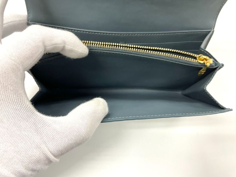 Louis Vuitton Monogram Vernis Portefeuille Sarah Long Wallet M91564 Givre Green