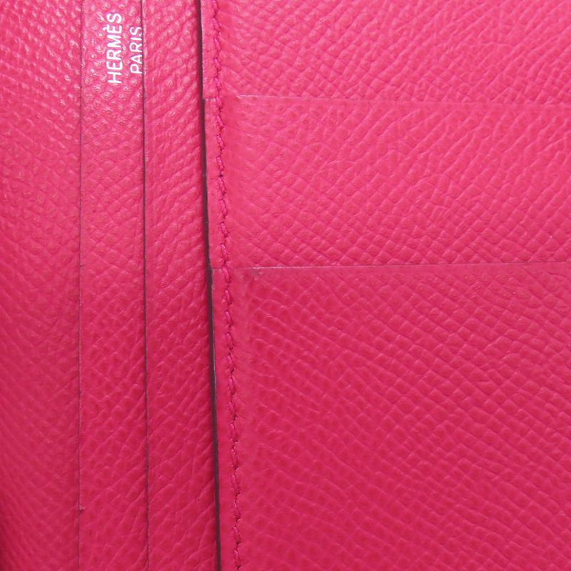 Hermes Bearn Souffle Silver Hardware Long Wallet With Coin Purse Epson Women