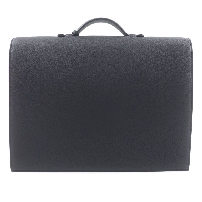 Hermes Sac A Depeches 38 Togo Silver Hardware Leather Briefcase Black With K