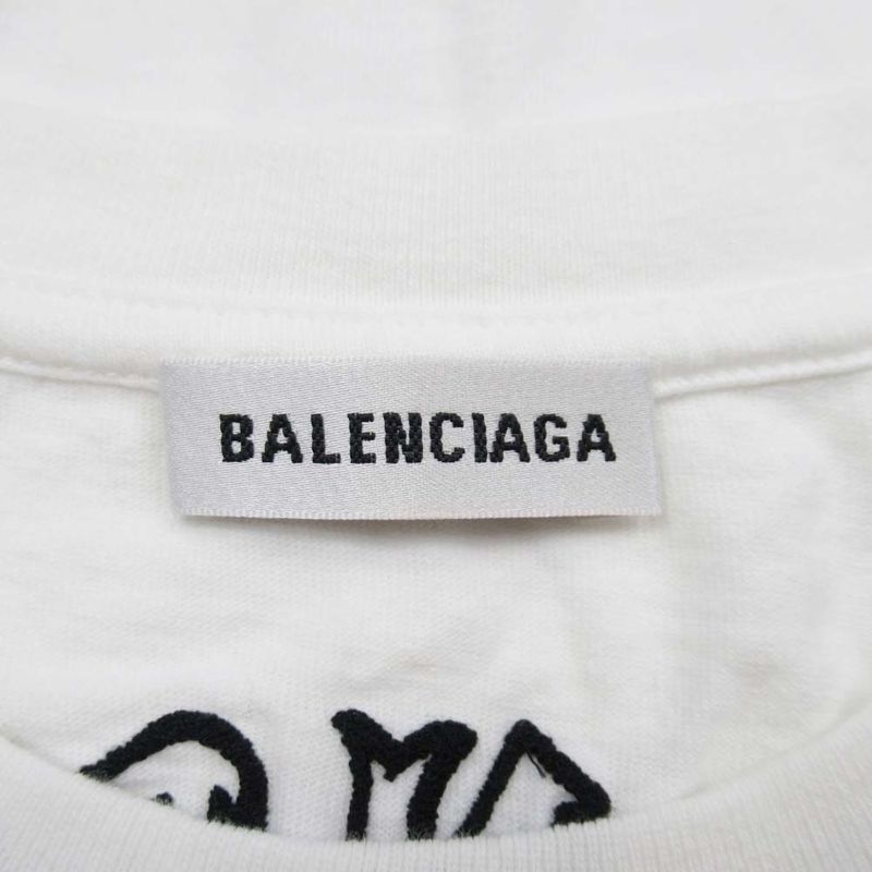 19ss Balenciaga Tattoo LOGO T-shirt Tattoo Logo Back Embroidery Short Sleeve