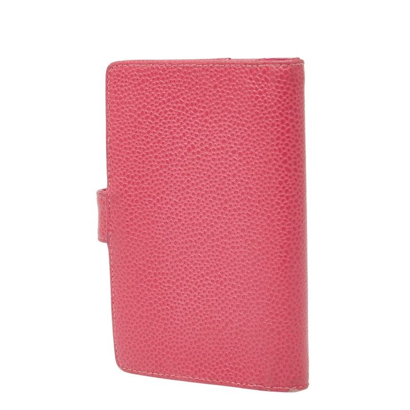Chanel Coco Mark Notebook Cabas - 5 Hole Pink Caviar Skin Ladies Chanel