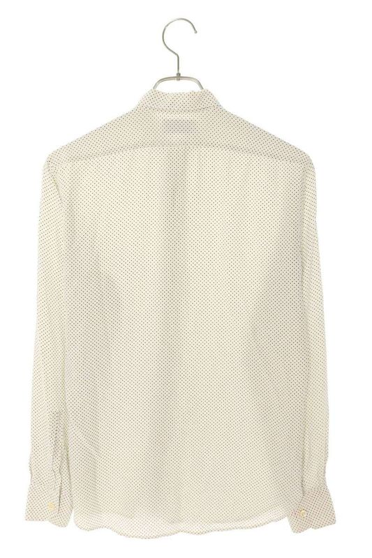 Saint Laurent Paris 467312 Y301w Tiny Dot Silk Long Sleeve Shirt Men's 36