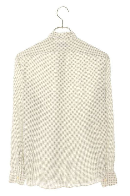 Saint Laurent Paris 467312 Y301w Tiny Dot Silk Long Sleeve Shirt Men's 36