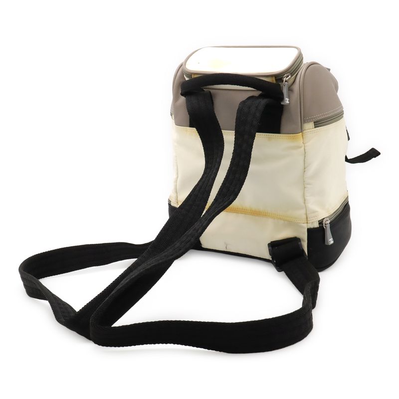 Chanel Sport Line Coco Mark Backpack Mini Backpack Sac Nylon Rubber Ivory Black
