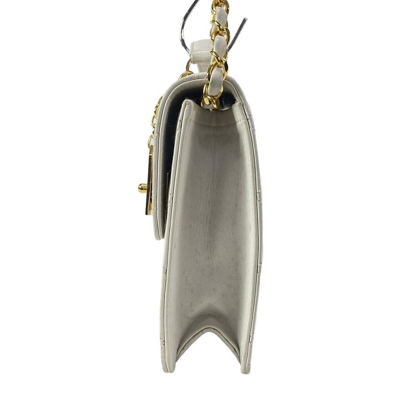 Chanel Shoulder Bag Matelasse /double Coco White 2way/gold Hardware /chain