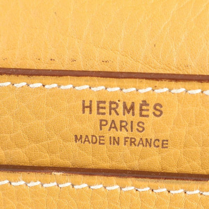 Hermes Phaco Marked O Leather Second Bag Clutch Pouch Commuter Business Beige