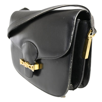 Celine Carriage Shoulder Bag Leather Black 67fa291