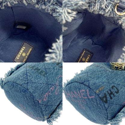 Chanel Ap2603 Denim Matelasse Mini Bucket Chain Shoulder Bag 456034 Shoulder Bag