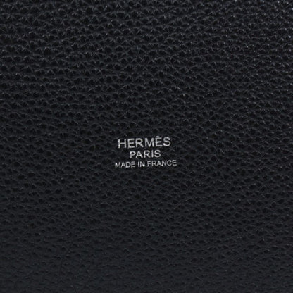 Hermes Mangeoire PM Taurillon Leather Black Handbag Silver