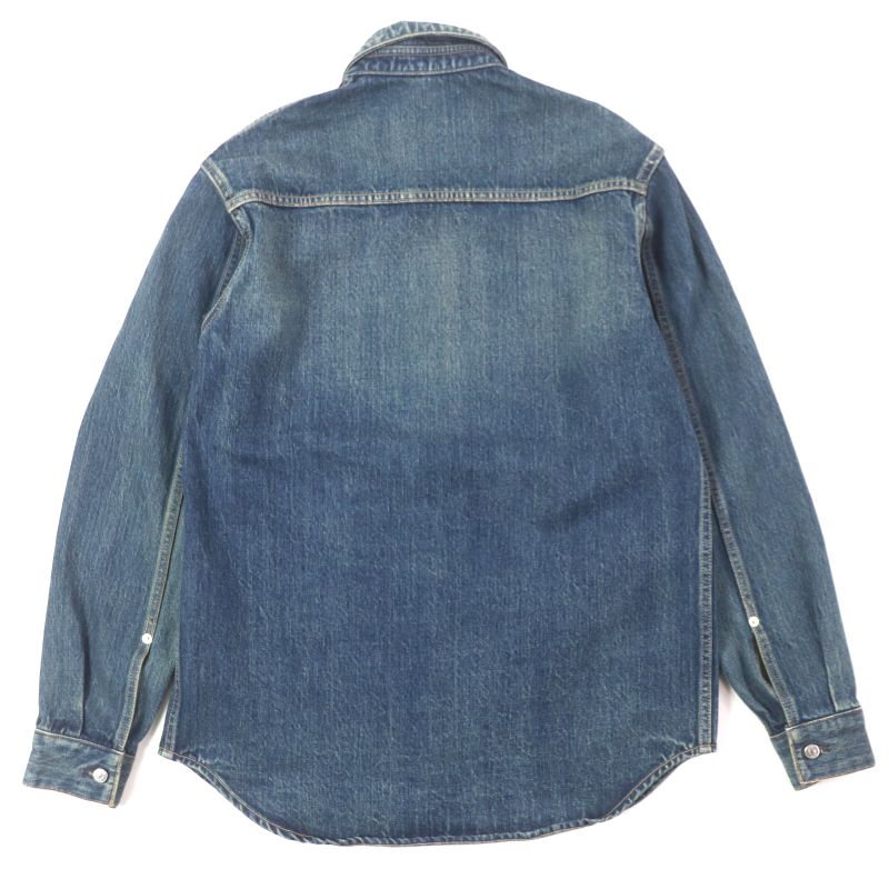 DIOR Homme 22AW 113d585by513 100% Cotton Leather Washed Denim Jacket With Logo