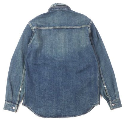 DIOR Homme 22AW 113d585by513 100% Cotton Leather Washed Denim Jacket With Logo