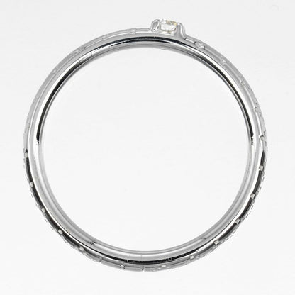 Gucci Diamantissima 18kwhite Gold X Diamonds #7 Ladies 2.4g Ring