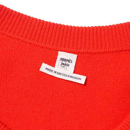 Hermes Dress Size 42 Total Cashmere H Logo Short Sleeves Knit Dress Made In