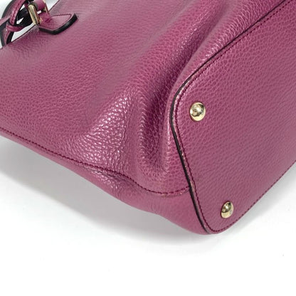 Gucci Shoulder Bag Interlocking G 388561 Leather Purple