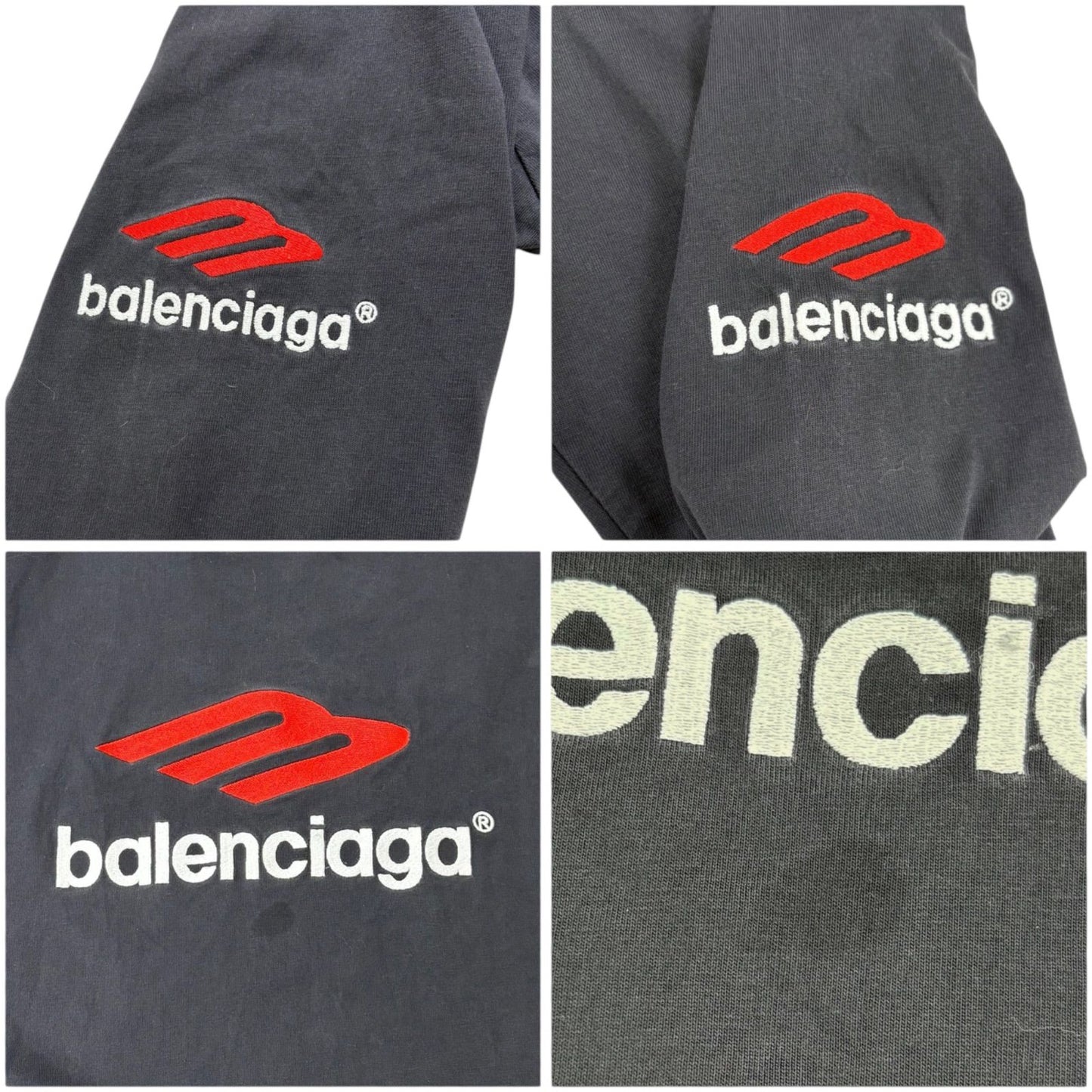 Balenciaga 3b Sports Icon Long Sleeve T-Shirt Oversize Black