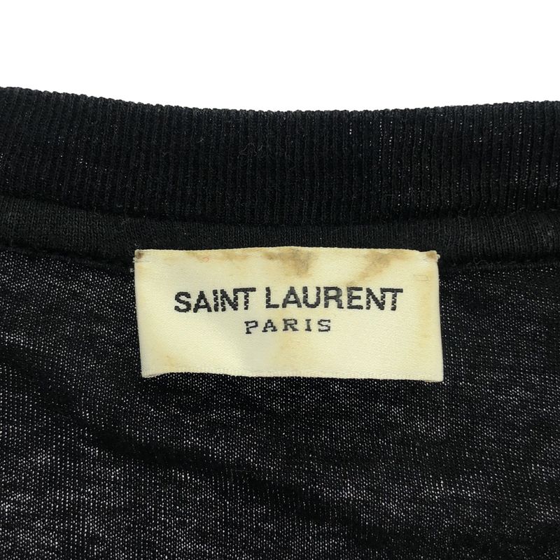 Saint Laurent Paris Signature Logo T-Shirt 480406 Black S