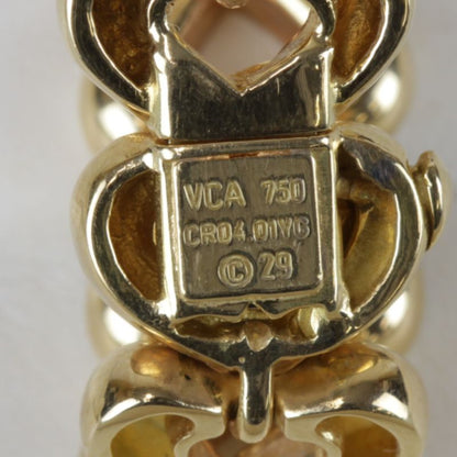 18K Van Cleef & Arpels Heart Link Choker Necklace With Certificate Of