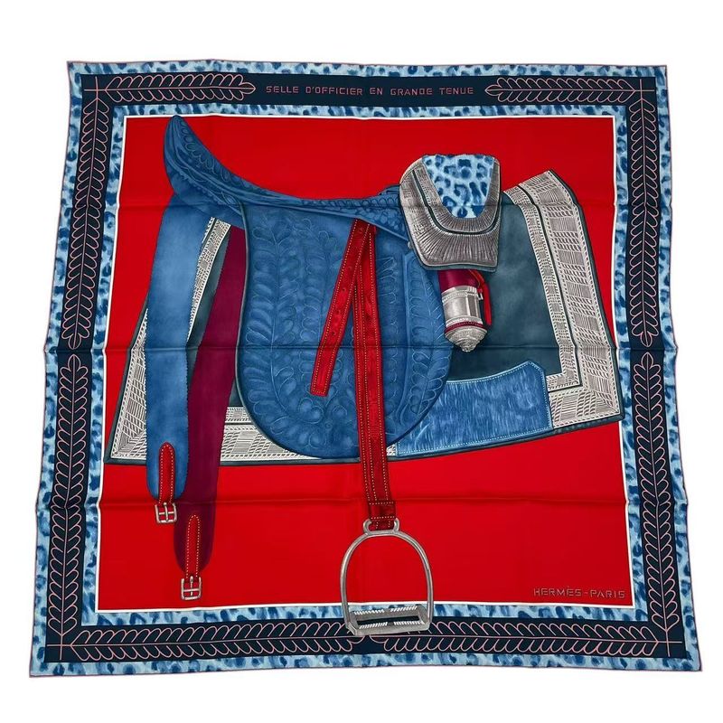 Hermes Carre 90 Selle D'apparat Marocaine Moroccan Ceremonial Saddle Scarf Silk