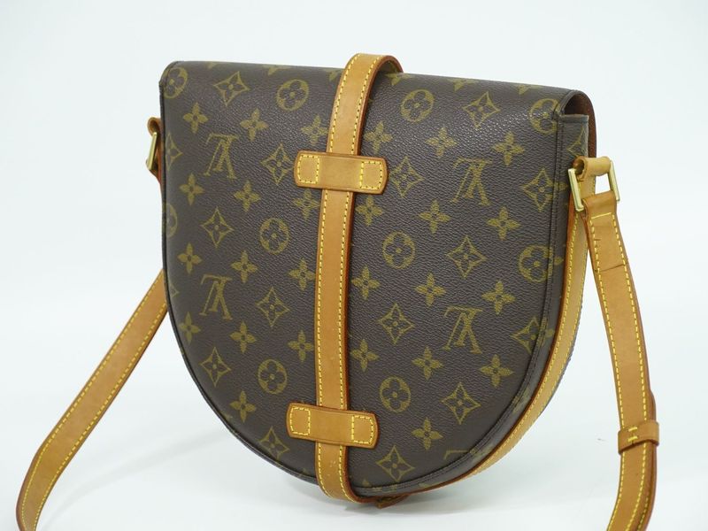 Authentic Louis Vuitton LV Chien Ti GM Monogram Shoulder Bag Pochette Brown