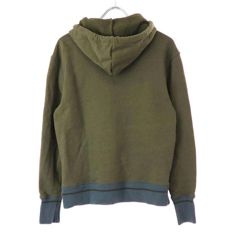 Loewe Anagram Embroidered Ribbed Knit Sweatshirt Hoodie S359341xaq Khaki S