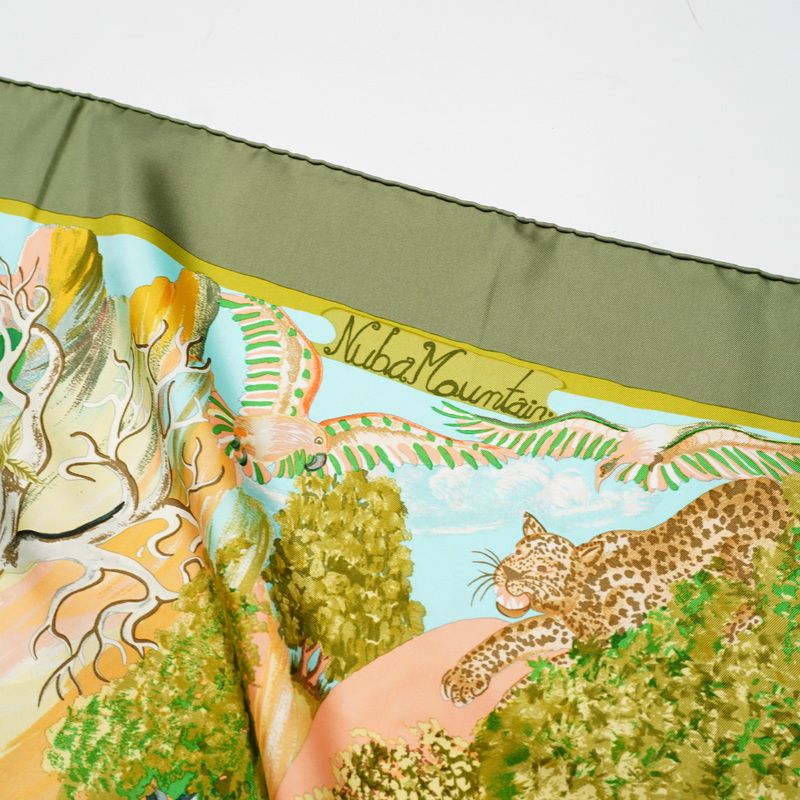 Hermes Nuba Mountain Carré 90 Scarf Silk Nuba Mountain Large Animal Made In