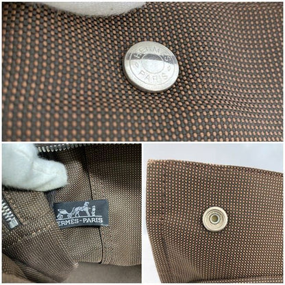 Hermes Tote Bag Tote MM Brown Her Line Excellent Condition
