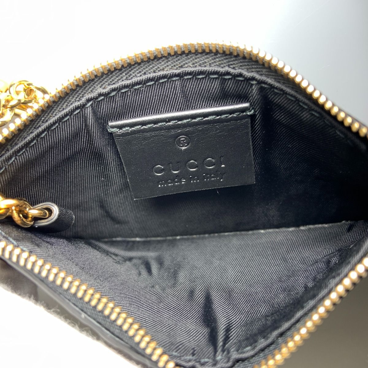 Gucci Coin Case with Key Ring 447964 1000 Black