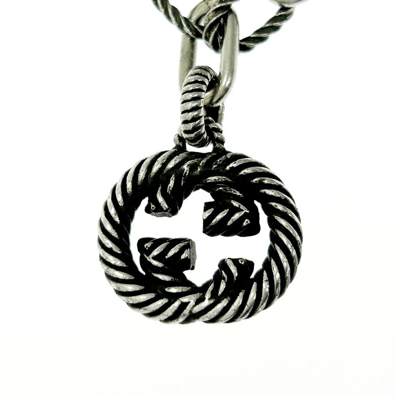 Gucci Silver Interlocking G Bracelet 15.1g 925 Engraved 368418 Bracelet