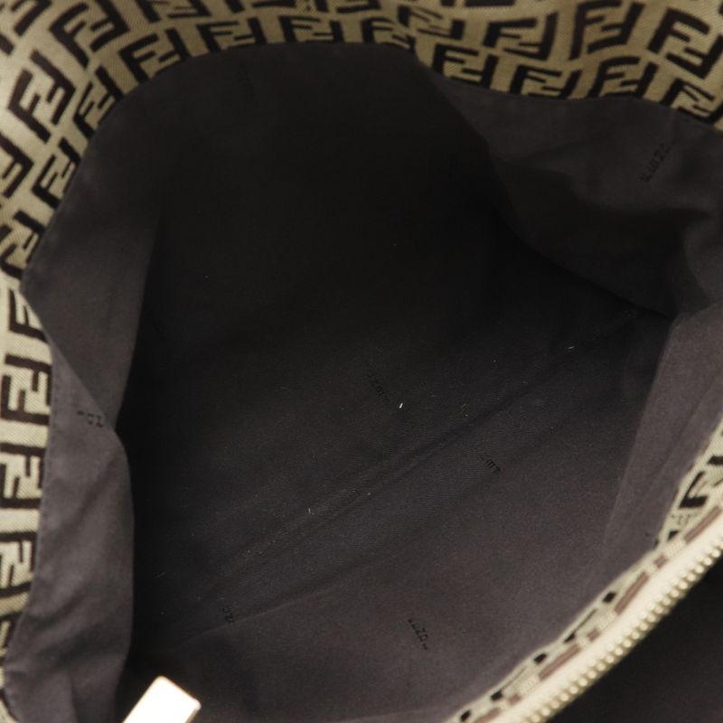 Fendi Zucchino 8bh132 Nylon Canvas Brown Women's Handbag