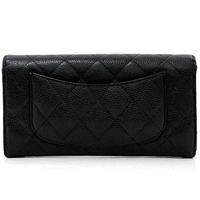 Chanel Bifold Long Wallet Black Matelasse Ap0241 Excellent Condition Wallet