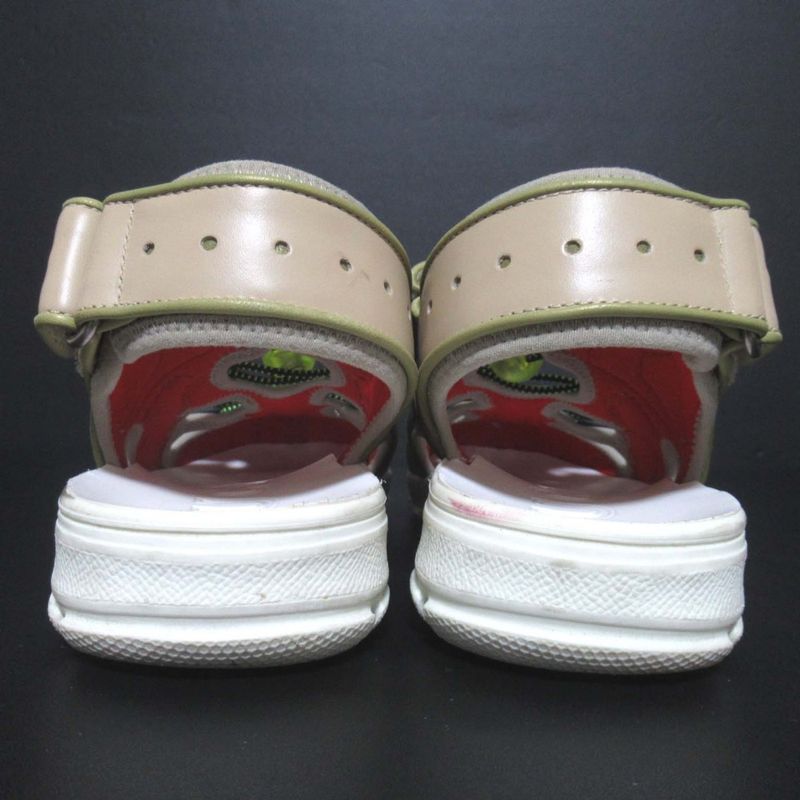 Gucci Mesh Velcro Sandals 570440 Size 34 Beige Multicolor Women Used