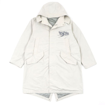 DIOR Homme 23AW 39c308a5834 Back Print Hooded Technical Cotton Double Zip Up