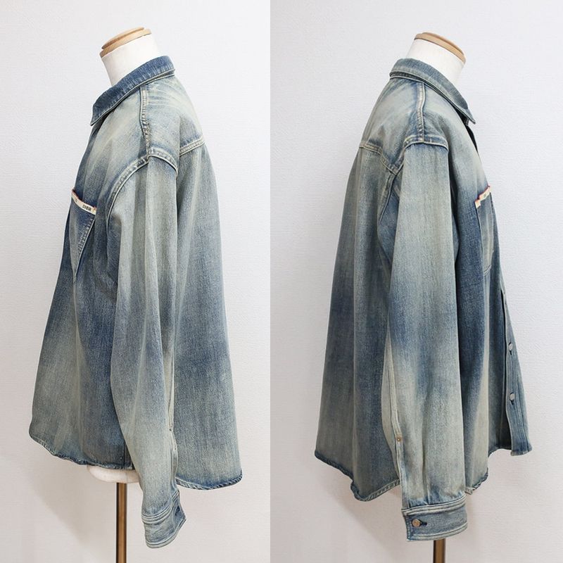 Dior Denim Jacket Shirt 113d585by994 Blue - Size 43 Cotton Apparel