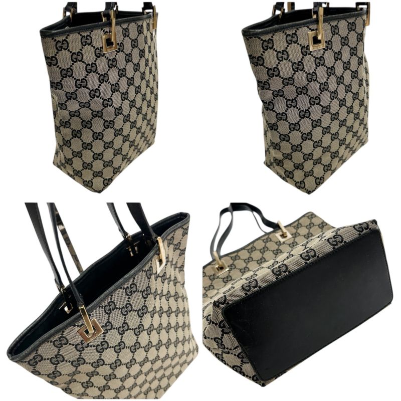 Gucci Mini Tote Bag GG Canvas Shoulder GG Pattern Black 21099