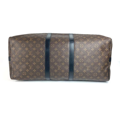 Louis Vuitton Boston Bag Keepall Bandoliere 55 M56714 Monogram Macassar Canvas