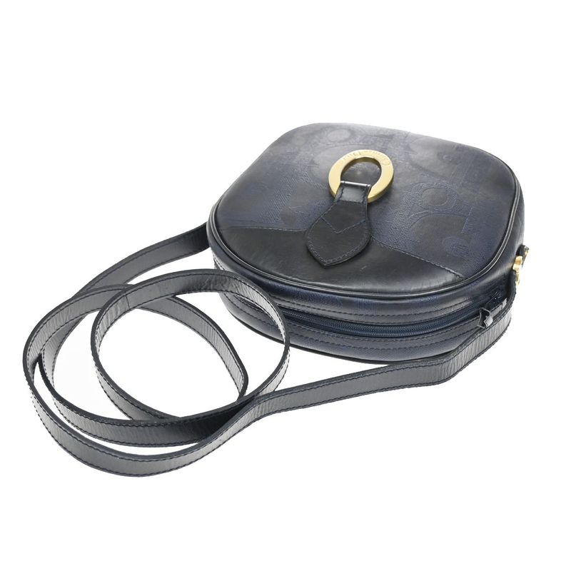 Christian DIOR Shoulder Bag Navy Leather 32ka674
